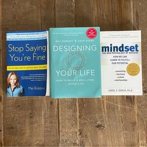 Designing Your Life Book Bill Burnett & Mindset and Stop Saying Your Find Books
